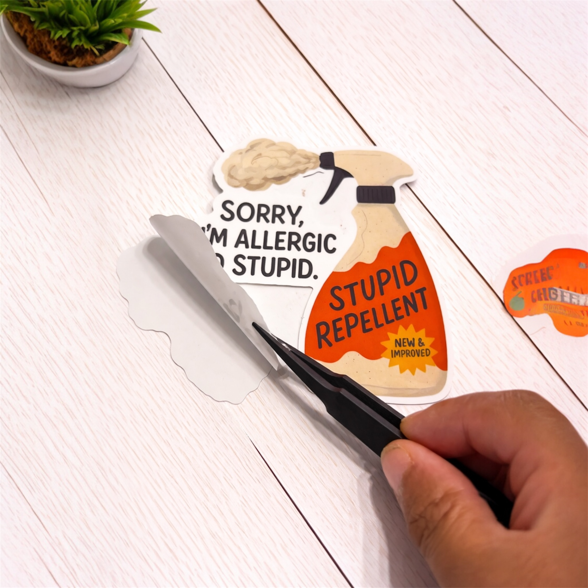 Stupid Repellent Sticker