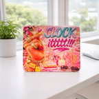 Clock It Square Mousepad