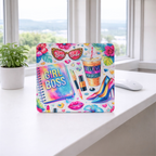Girl Boss Square Mousepad