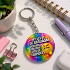 Sarcasm Level Keychain