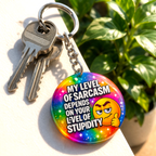 Sarcasm Level Keychain