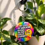 Sarcasm Level Keychain
