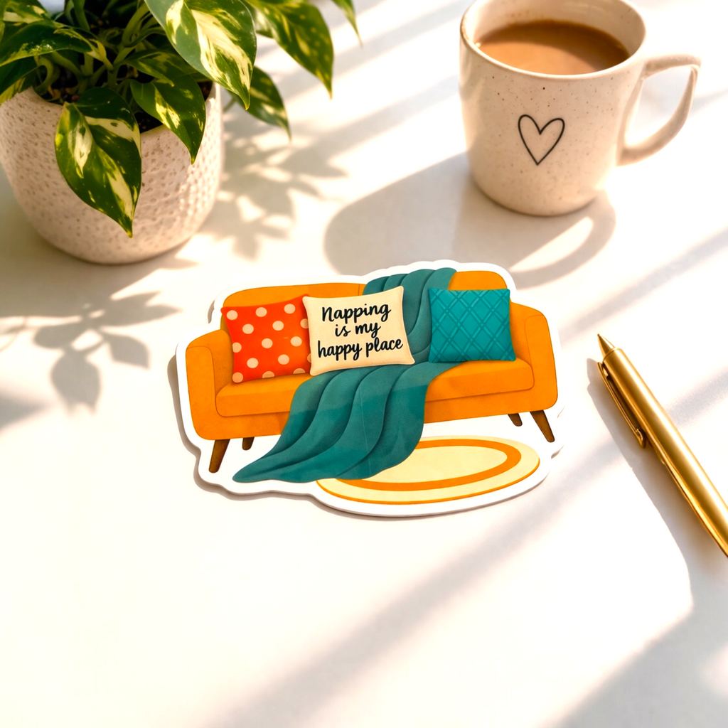 Napping is My Happy Place Sticker