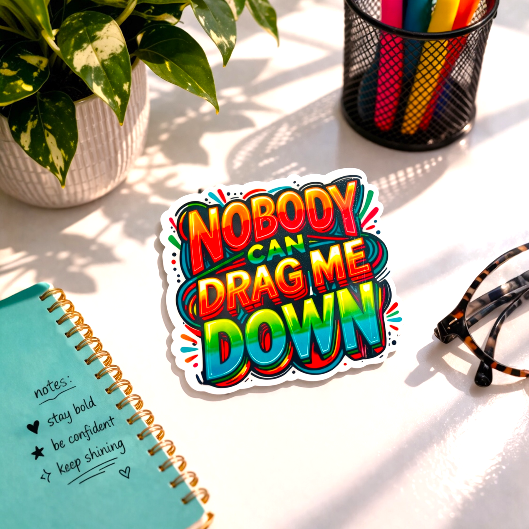 Nobody Can Drag Me Down Sticker