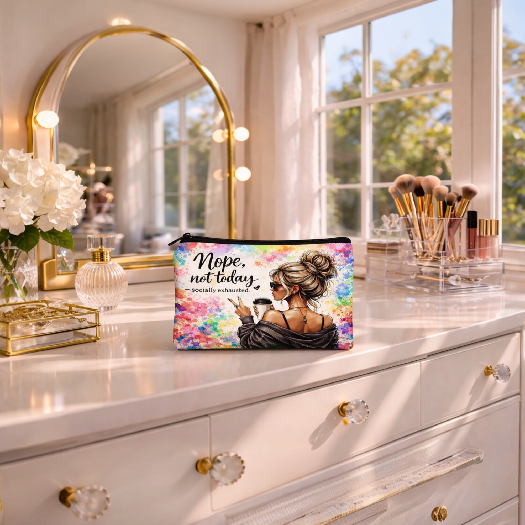 Nope, Not Today” Zipper Bag
