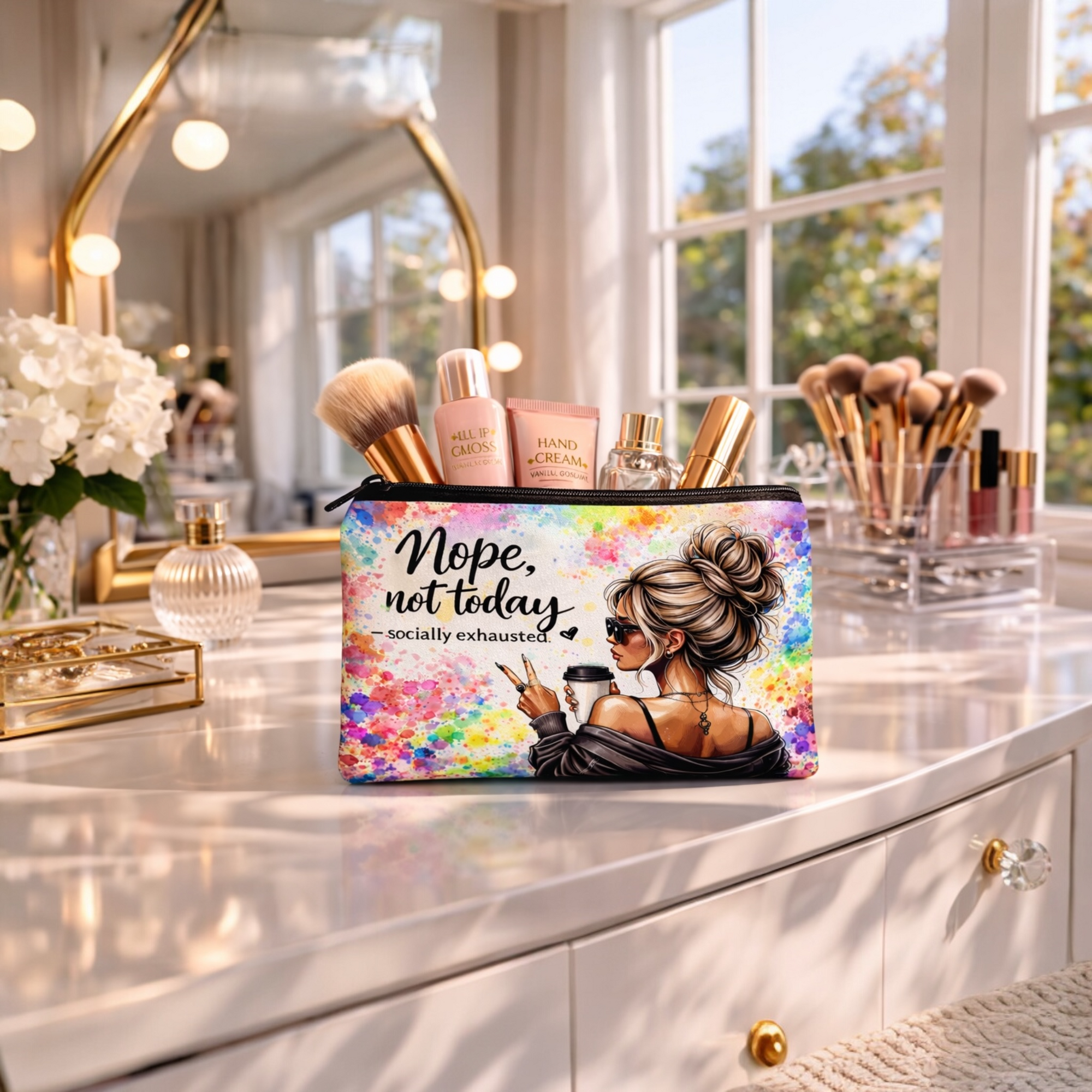 Nope, Not Today” Zipper Bag