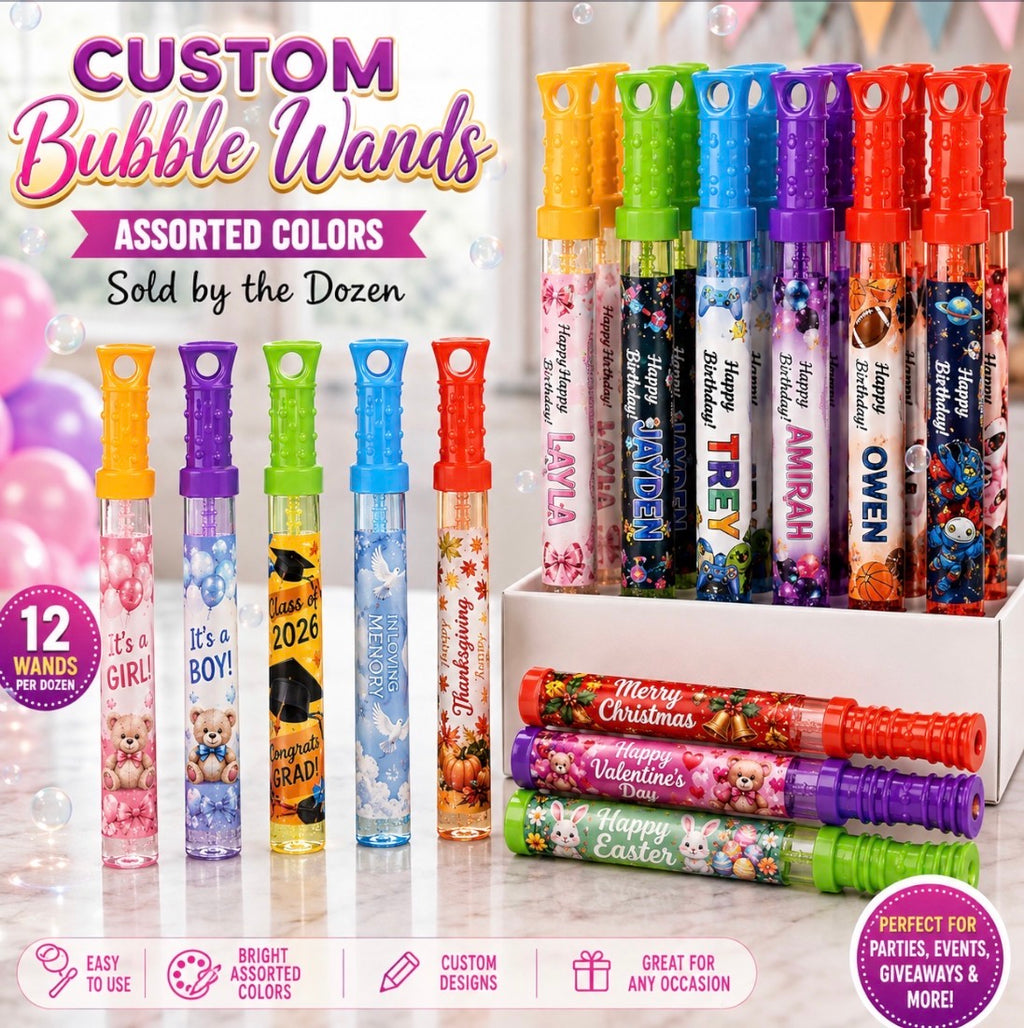 Custom Bubble Wands (Wholesale)